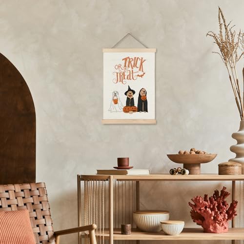 Supwhd Trick or Treat Halloween Ghost Dogs Pumpkin Wall Art - Image 4