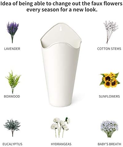 Mkono Metal Wall Planter, Hanging Vase - Image 4