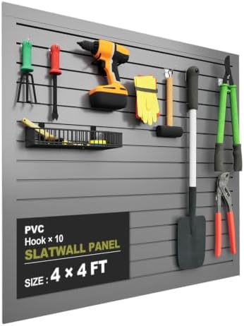 Hohuqeri Slatwall Panel Garage Wall Organizer by Hohuqeri