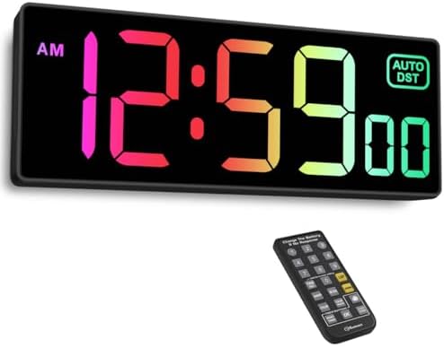 Soobest Digital Wall Clock, Remote Control Electric Timer Seconds by Soobest