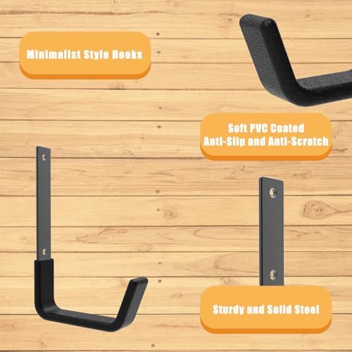 Heavy Duty Utility Hooks for Wall Mount, Garage Wall Hooks, Chainsaw & Leaf - Image 3