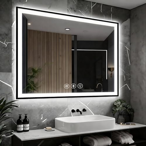 EchosLife 48x40 LED Lighted Bathroom Mirror by EchosLife