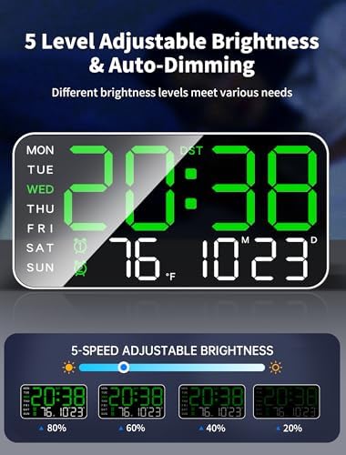 MASHI 8.4" Digital Clock, Desk Alarm Clock - Image 4