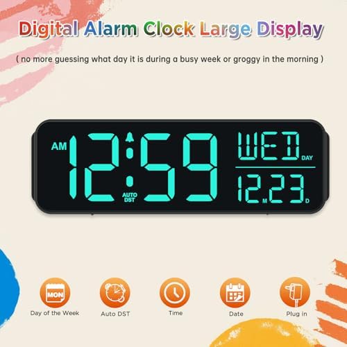 Peakeep Large Display Digital Alarm Clock - Image 2