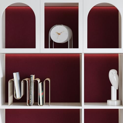 Dark Red Velvet Wallpaper Self Adhesive Felt Fabric - Image 4