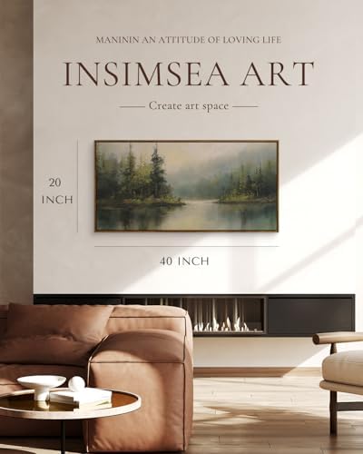 InSimSea Extra Large Framed Vintage Wall Art, Forest Woodland - Image 3