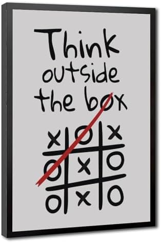 BAOGELI Think Outside The Box Poster Motivational Quotes by Unknown
