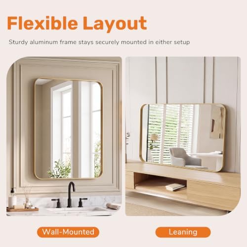 Sweetcrispy Bathroom Wall Mirror, 40x30 Inch Mirror - Image 5