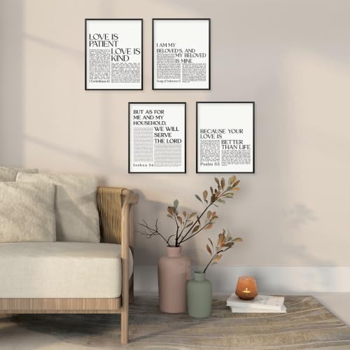 Locomiss Black and White Christian Modern Bible Minimalist Wall Art Decor - Image 5
