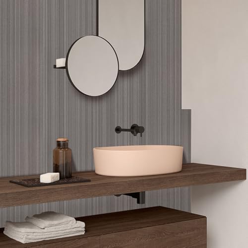 Grasscloth Peel and Stick Wallpaper, 15.7"x118" Dark Brown Textured - Image 3