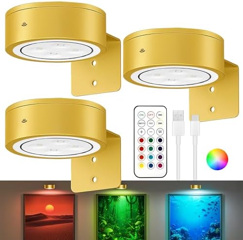Picture Lights for Wall, Rechargeable Battery Wireless Poster Lights by Kandicyar