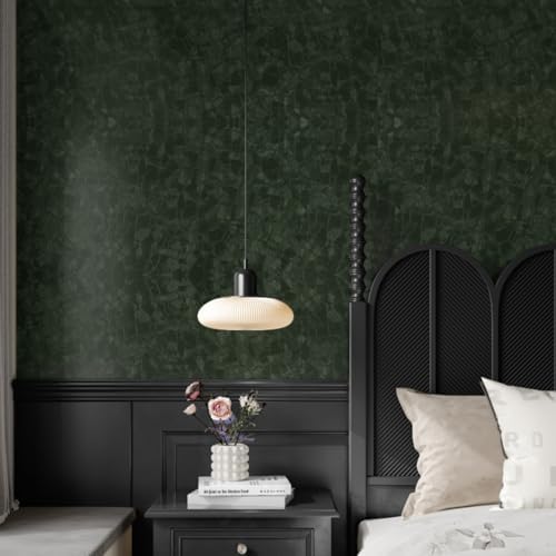 Abyssaly Dark Green Peel and Stick Wallpaper Modern Textured Contact Paper - Image 2