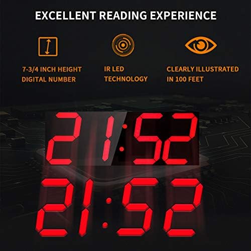 Goetland 18 inch Oversized Digital Wall Clock LED Modern Large Display - Image 6