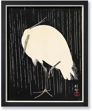 Poster Master Heron Standing in the Rain Poster by PosterMaster