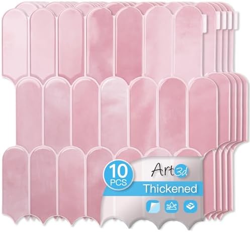 Art3d 10-Pack Arrowhead Design Wall Tile, Peel and Stick Backsplash by Art3d