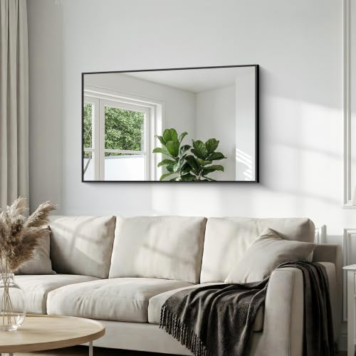 48" x 30" Bathroom Mirror for Wall, Metal Framed Rectangular Vanity Mirror - Image 6