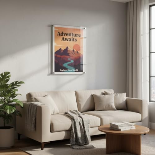 Azar Displays 105524 Standoff Sign Holder: 18" X 24" Graphic Size. Overall - Image 4