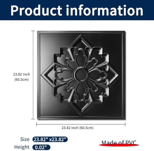 Art3dwallpanels Ceiling Tiles 24x24 Inch, 12 Pack - Image 3