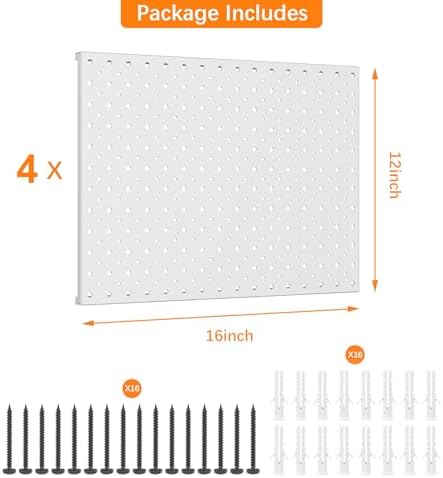 TORACK 24x32 in Metal Tool Peg Boards - Image 7