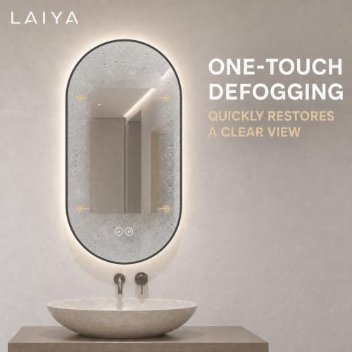 LAIYA 36X22 Inch Oval LED Bathroom Mirror - Image 5
