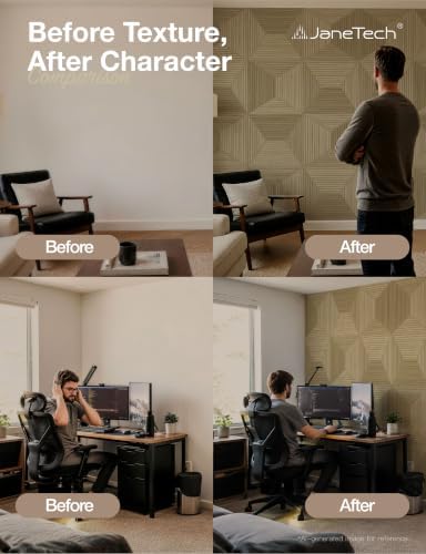 JaneTech 6 Pack Wood Acoustic Panels, Decorative Acoustic Wall Panels Sound - Image 5