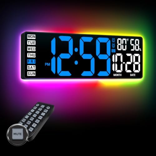 16.5" Large Digital Wall Clock by Unknown