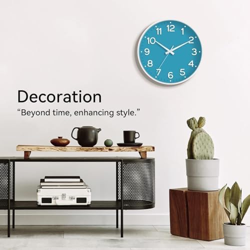 Roymnie 12 Inch Wall Clock Battery Operated Silent Non Ticking Analog - Image 5