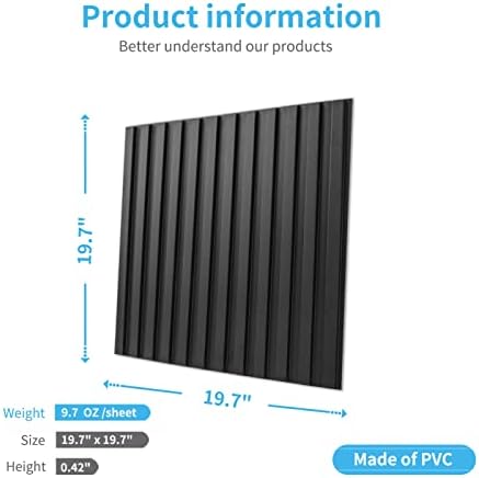 Art3d 3D Fluted Textured Slat Wall Panels, 19.7 x 19.7 in - Image 5