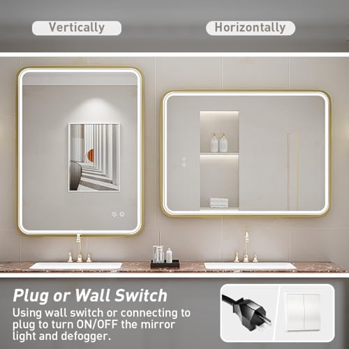 LED Bathroom Mirror with Light, 24x32 Inch - Image 6