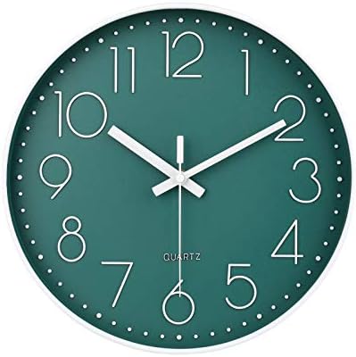 jomparis 12 Inch Silent Non-Ticking Battery Operated Round Wall Clock Easy to by JOMPARIS