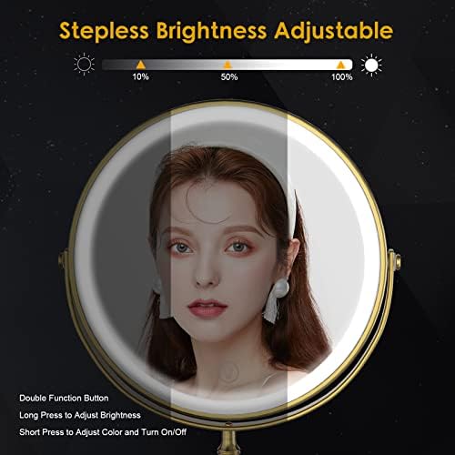 DEIOVWXS Makeup Mirror, Rechargeable Vanity Mirror - Image 3