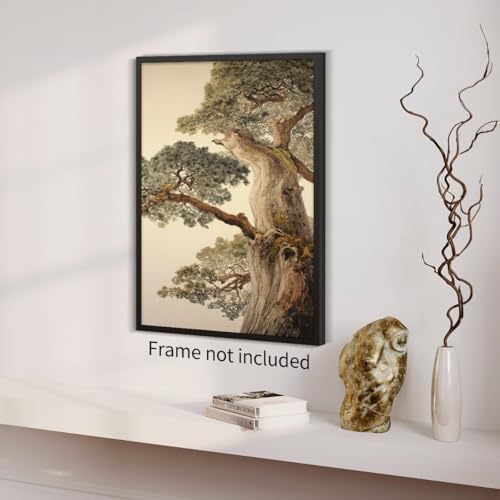 Vintage Japanese Pine Tree Wall Art Oriental Asian Tree Canvas Posters Japan - Image 6