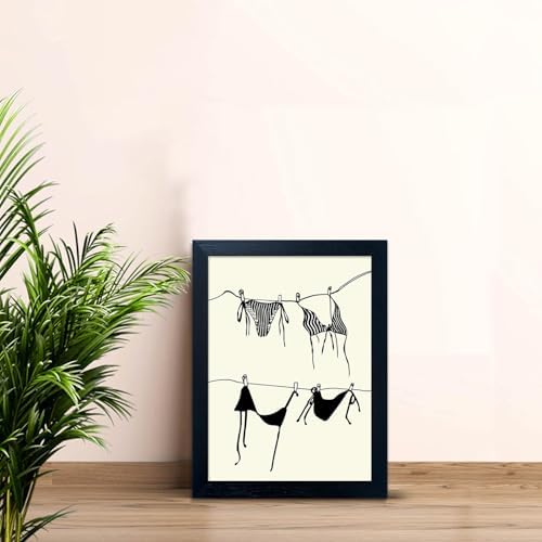 Fashion Girl Wall Art Bikini Hanging Poster Black And White Girl Room Decor - Image 6