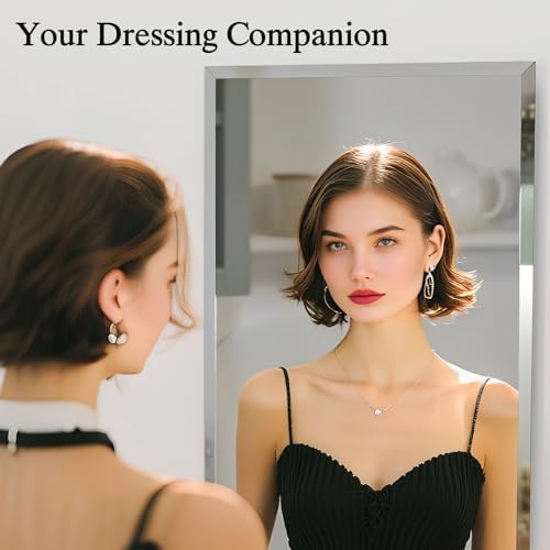 64"x21" Frameless Full Length Wall Mirror, Rectangular Mirrors Full Length Wall - Image 4