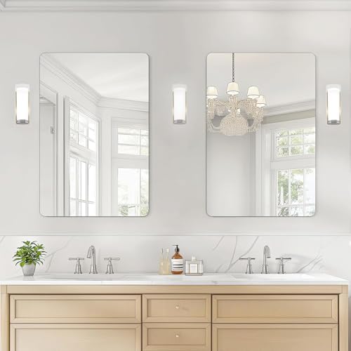 USHOWER 2-Pack Frameless Bathroom Mirrors by USHOWER