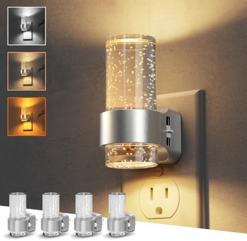 L LOHAS LED Night Lights Plug into Wall, 4 Pack Mini Dimmable Night Light by LLOHASLED