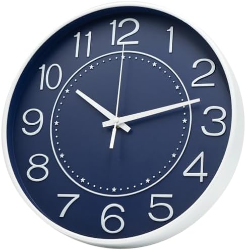 HZDHCLH 12 Inch Modern Wall Clock Battery Operated Silent Non Ticking - Image 2