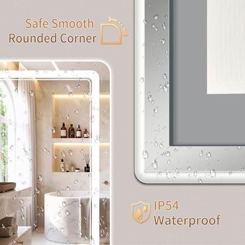 BEAUTYPEAK 30"x48" LED Bathroom Mirror - Image 4