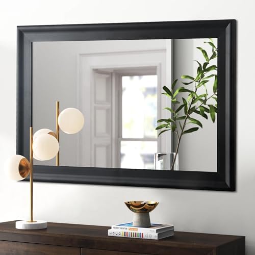 CULER Black Wall Mirror for Bathroom, Rectangle Large 30 x 40 inch Mirrors - Image 4