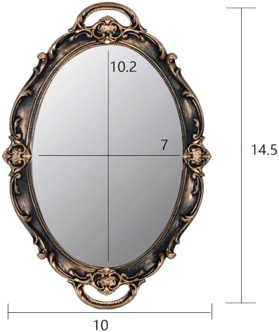 Eaoundm 14.5 x 10 inchs Oval Vintage Hanging Mirror - Image 5