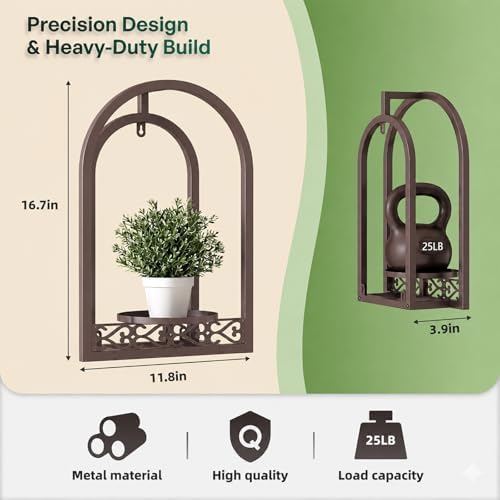 3 Pack Wall Plant Stands, Indoor Plant Holders Apartment - Image 4