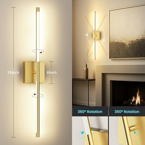 10000mAh Rechargeable Wall Lights, 29 Inch, 2 Pack - Image 3