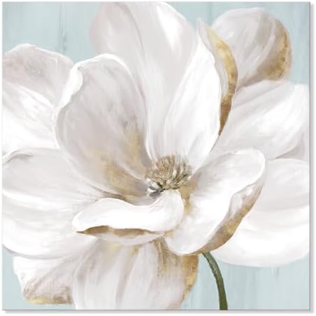 SEVEN WALL ARTS White Magnolia Flower Canvas Wall Art Floral Pictures Decor by SEVENWALLARTS