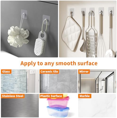 24PCS Picture Hangers Without Nails, Wall Hangers Without Nails, Adhesive Wall - Image 5