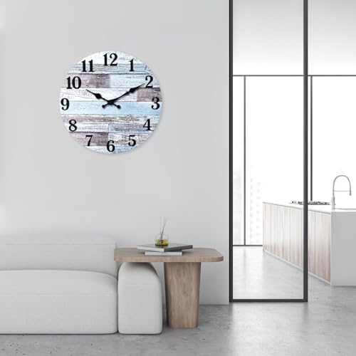 XNM Wood Farmhouse Wall Clocks Battery Operated 20 Inch - Image 2