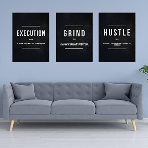 Success Canvas Painting Wall Art Quote Motivational Wall Art Execute Wall Decor - Image 3