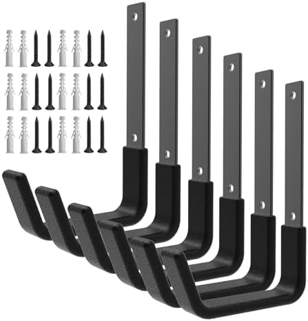 Heavy Duty Utility Hooks for Wall Mount, Garage Wall Hooks, Chainsaw & Leaf by Juformin