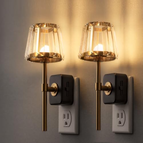 L LOHAS LED Night Lights Plug into Wall, Crystal Acrylic Decor Night Light by LLOHASLED