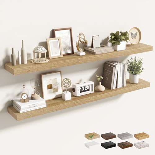 Acovy 48 Inch Floating Shelves for Wall 2 Pack, Wall Mounted Floating Shelf by Acovy