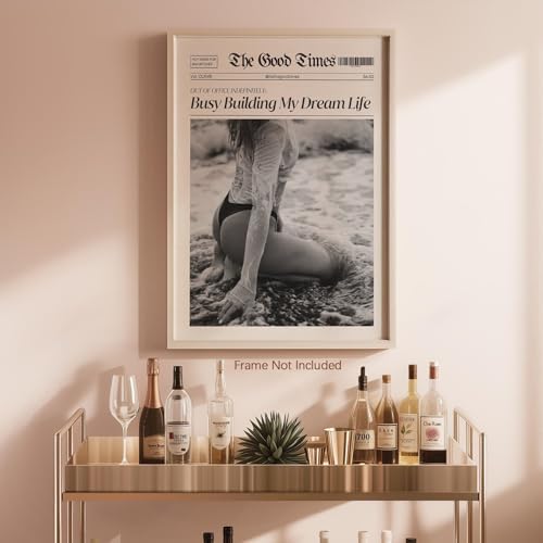 Funky Black And White Newspaper Canvas Wall Art 8x10in Unframed Trendy Hot Sexy - Image 6